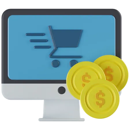 Shopping en ligne  3D Icon