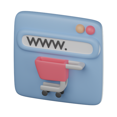 Shopping en ligne  3D Icon