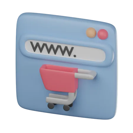 Shopping en ligne  3D Icon