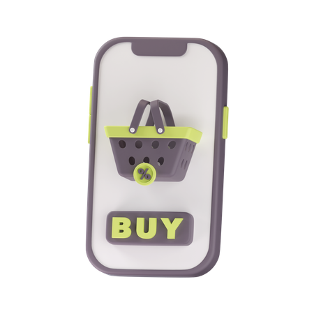 Shopping en ligne  3D Icon