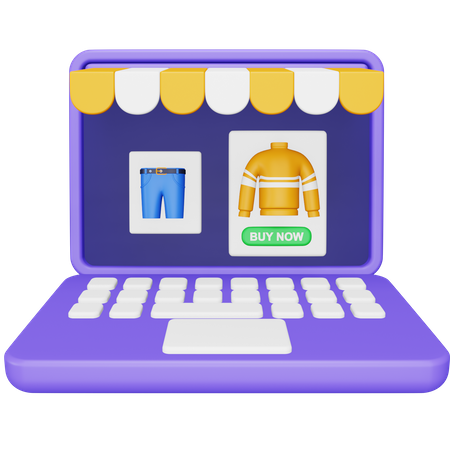 Shopping en ligne  3D Icon