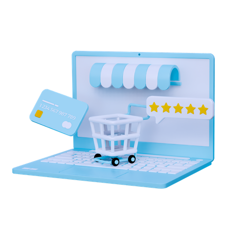 Shopping en ligne  3D Icon