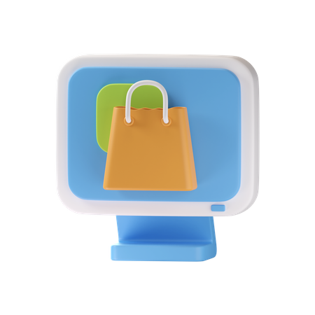 Shopping en ligne  3D Icon