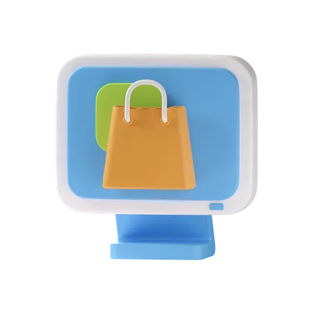 Shopping en ligne  3D Icon