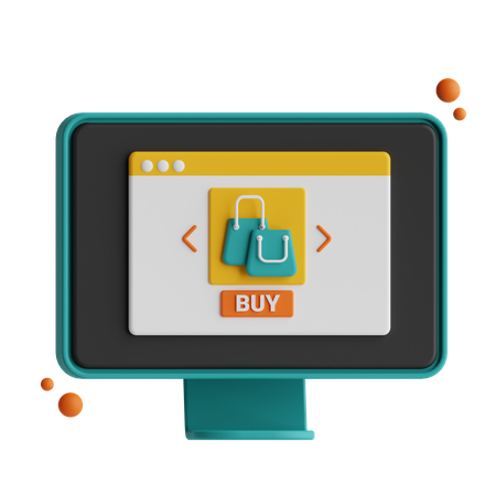 Shopping en ligne  3D Icon