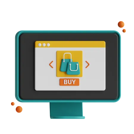 Shopping en ligne  3D Icon