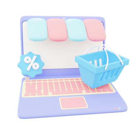 Shopping en ligne  3D Icon