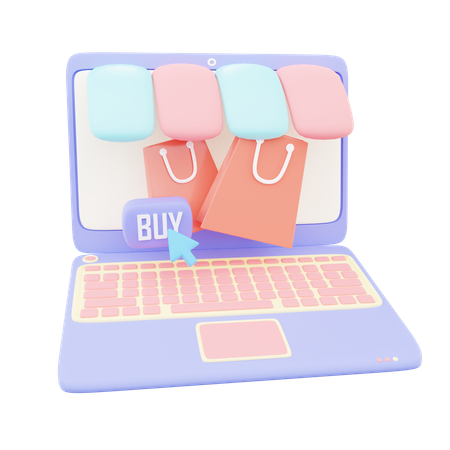 Shopping en ligne  3D Icon