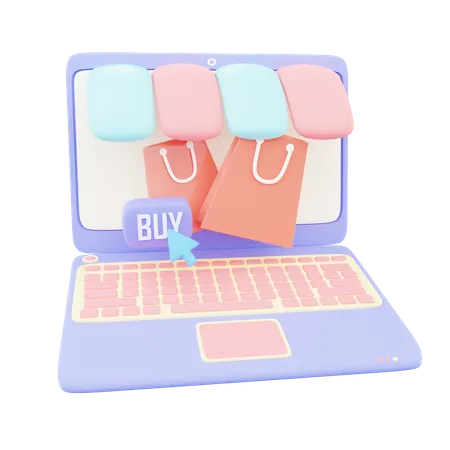 Shopping en ligne  3D Icon