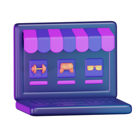 Shopping en ligne  3D Icon