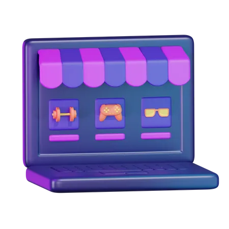 Shopping en ligne  3D Icon