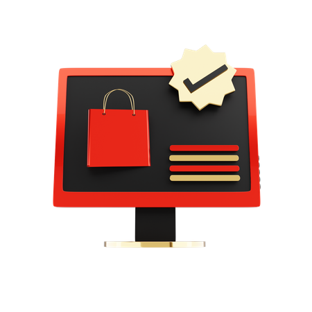 Shopping en ligne  3D Icon