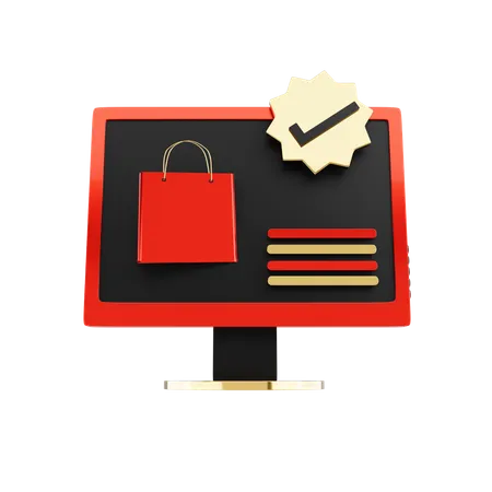 Shopping en ligne  3D Icon