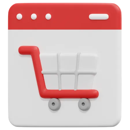 Shopping en ligne  3D Icon