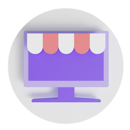 Shopping en ligne  3D Icon