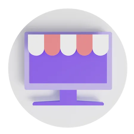 Shopping en ligne  3D Icon