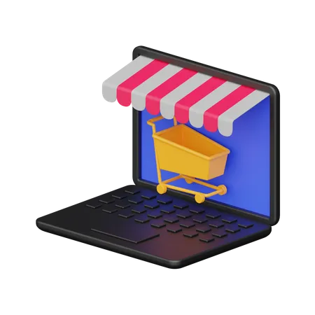 Shopping en ligne  3D Icon