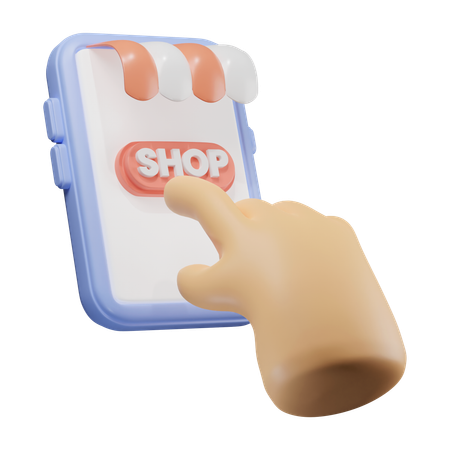 Shopping en ligne  3D Illustration