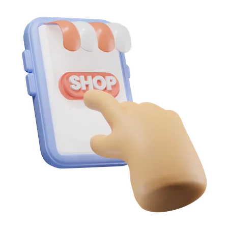 Shopping en ligne  3D Illustration