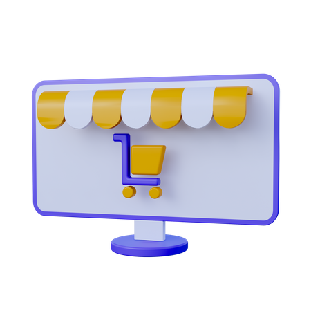 Shopping en ligne  3D Icon