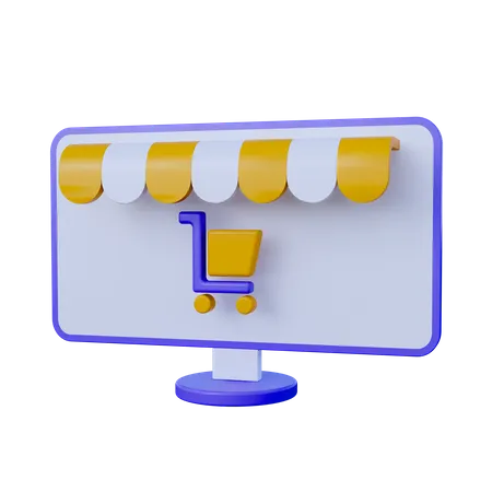 Shopping en ligne  3D Icon