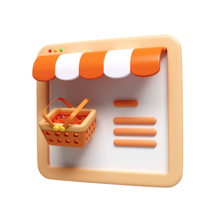 Shopping en ligne  3D Icon