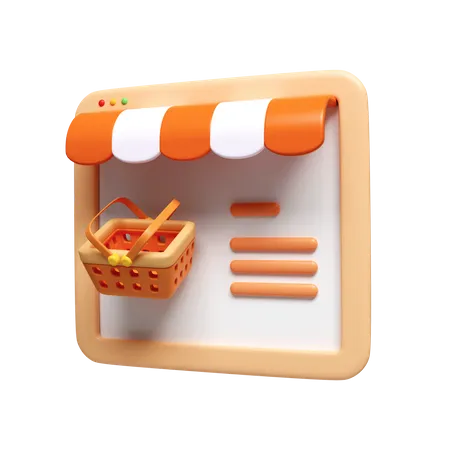 Shopping en ligne  3D Icon