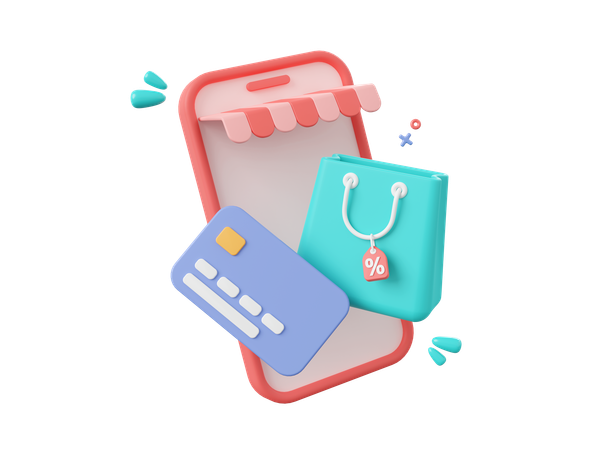 Shopping en ligne  3D Icon