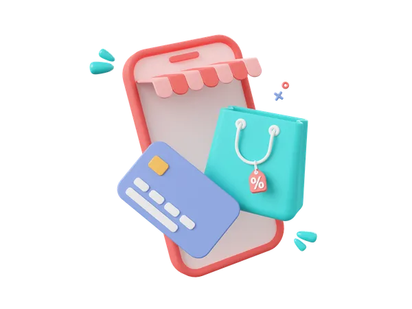 Shopping en ligne  3D Icon