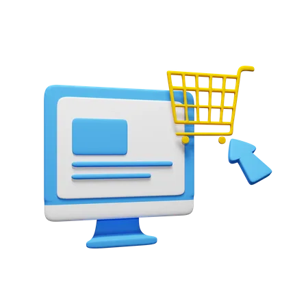 Shopping en ligne  3D Icon