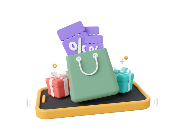 Shopping en ligne  3D Icon