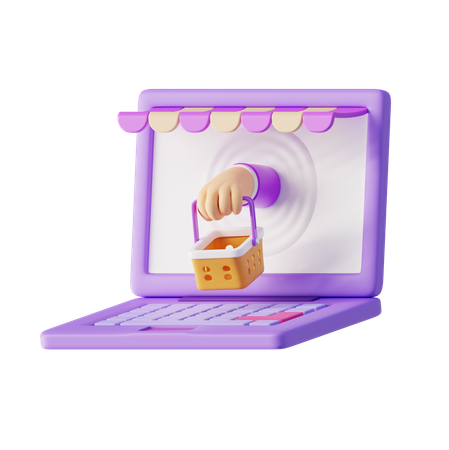 Shopping en ligne  3D Icon