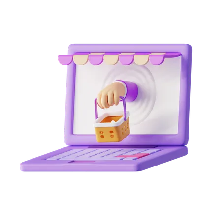 Shopping en ligne  3D Icon