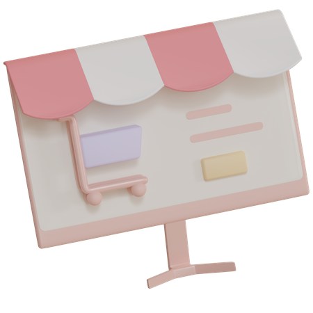 Shopping en ligne  3D Icon