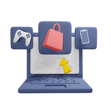 Shopping en ligne  3D Icon