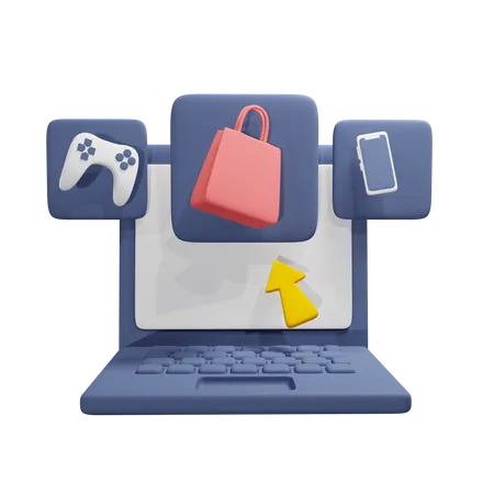 Shopping en ligne  3D Icon