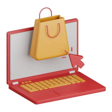 Shopping en ligne  3D Icon