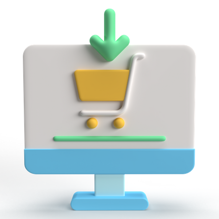 Shopping en ligne  3D Icon