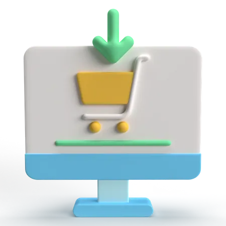 Shopping en ligne  3D Icon