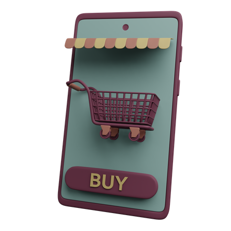 Shopping en ligne  3D Icon