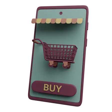 Shopping en ligne  3D Icon