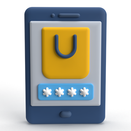 Shopping en ligne  3D Icon