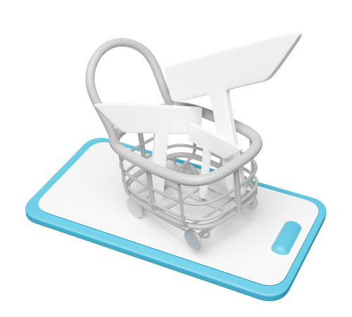 Shopping en ligne  3D Icon