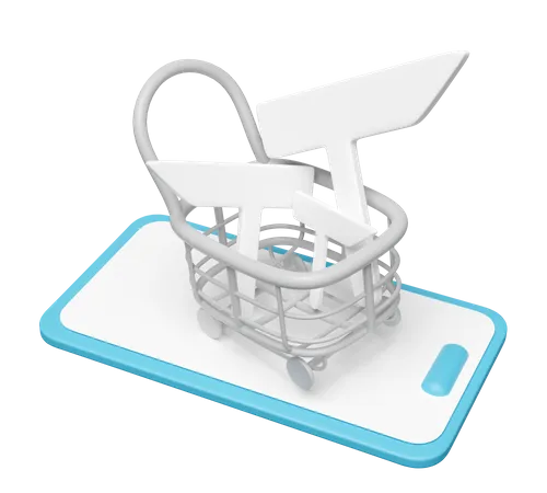 Shopping en ligne  3D Icon