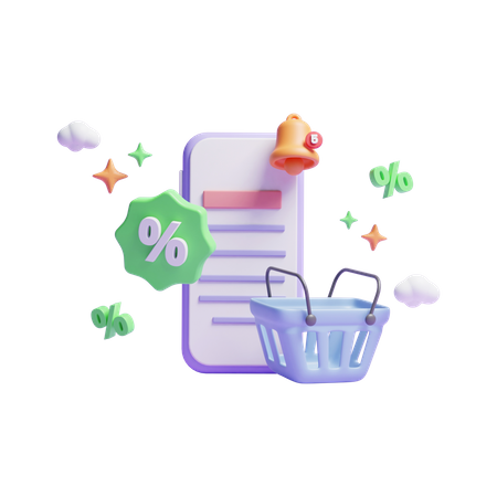 Shopping en ligne  3D Icon