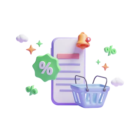 Shopping en ligne  3D Icon