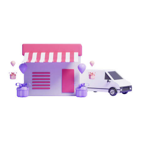 Shopping en ligne  3D Icon