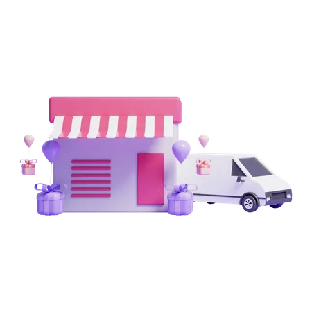 Shopping en ligne  3D Icon