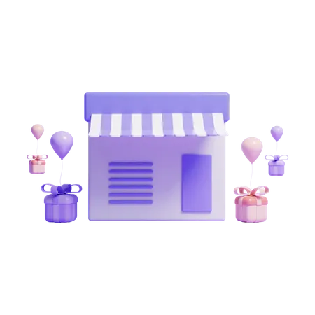 Shopping en ligne  3D Icon