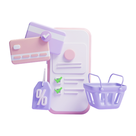 Shopping en ligne  3D Icon